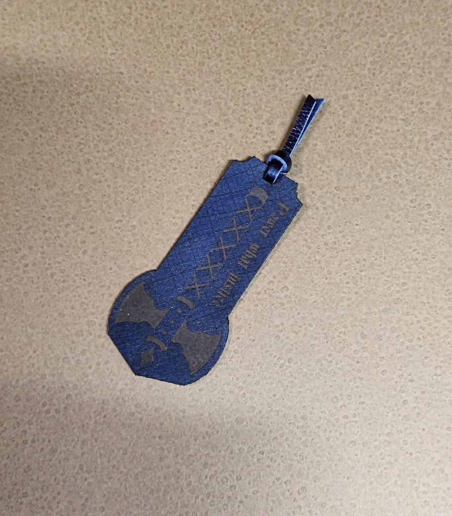 レザーブックマーク-Axe-