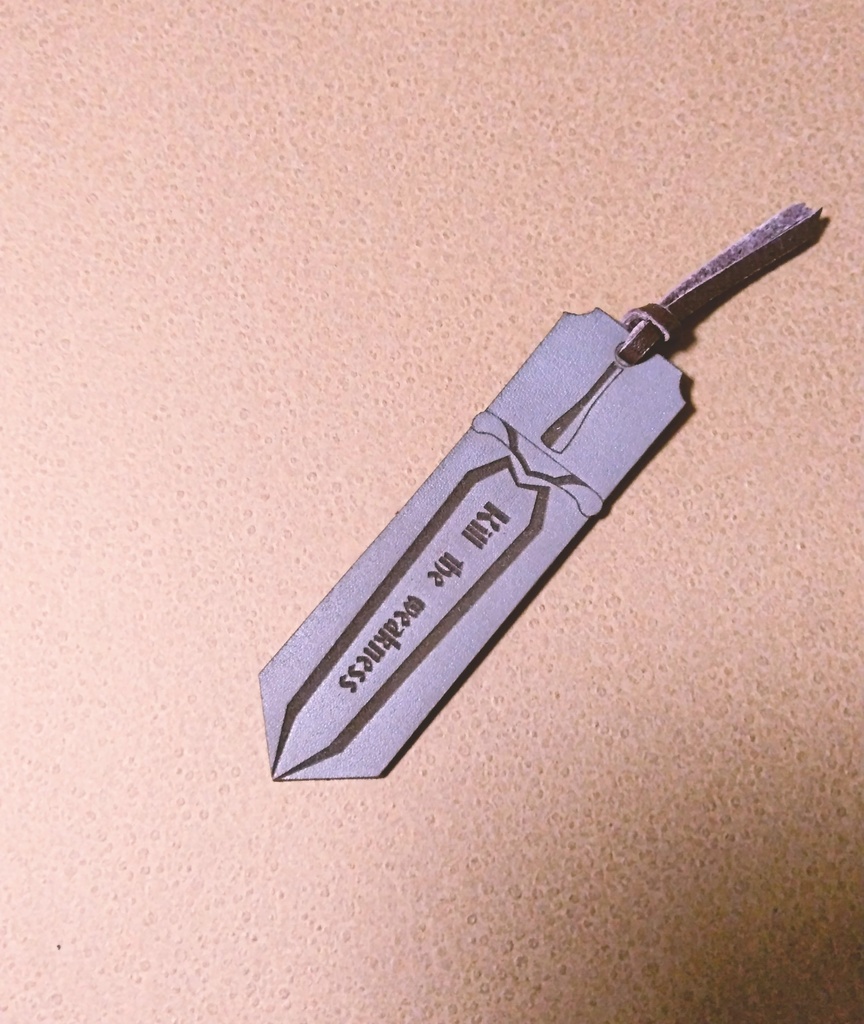 レザーブックマーク-sword-