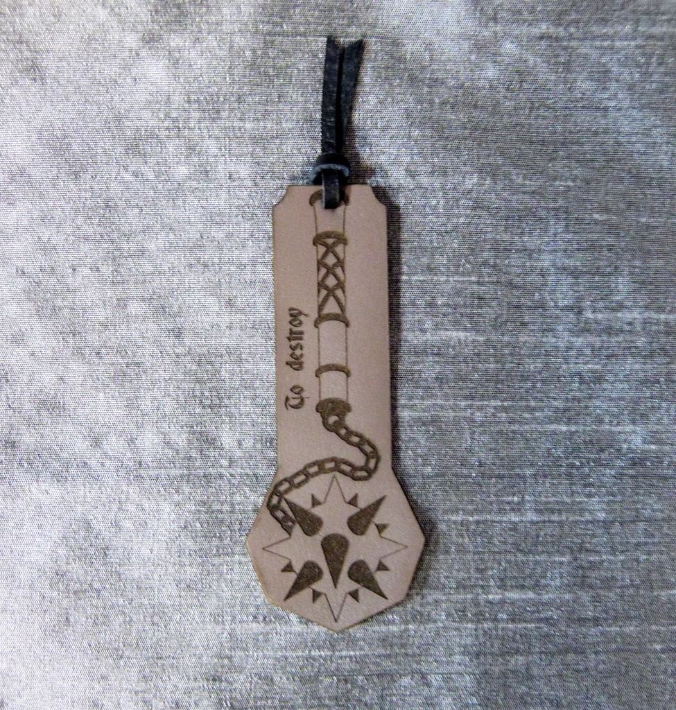 レザーブックマーク－morning star－( gray)