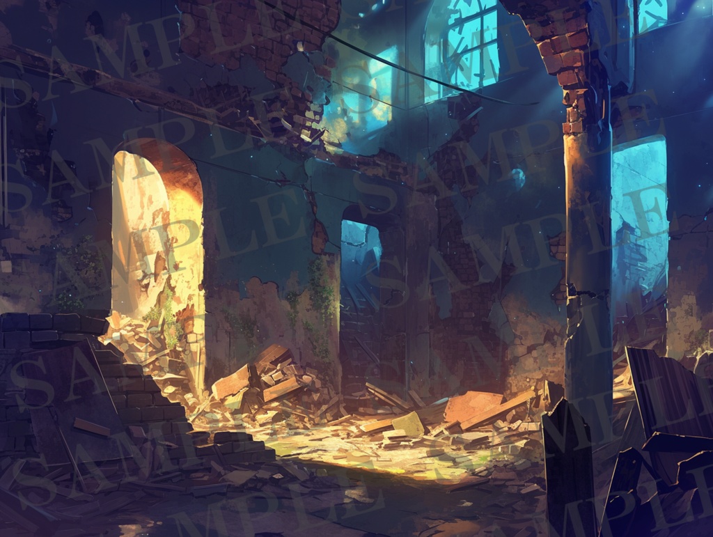 【背景セット 廃墟 73枚】(ゲーム/TRPG/ココフォリア)