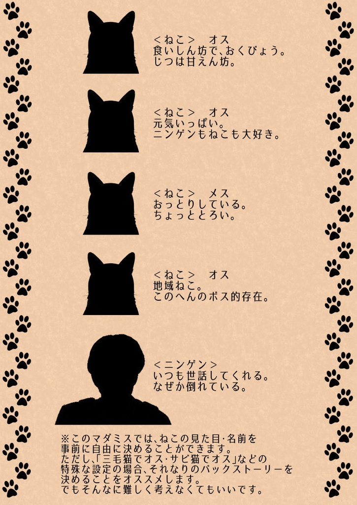 【GMレス4人マダミス風】まーにゃーみすてりー ねこの手も借りたい日