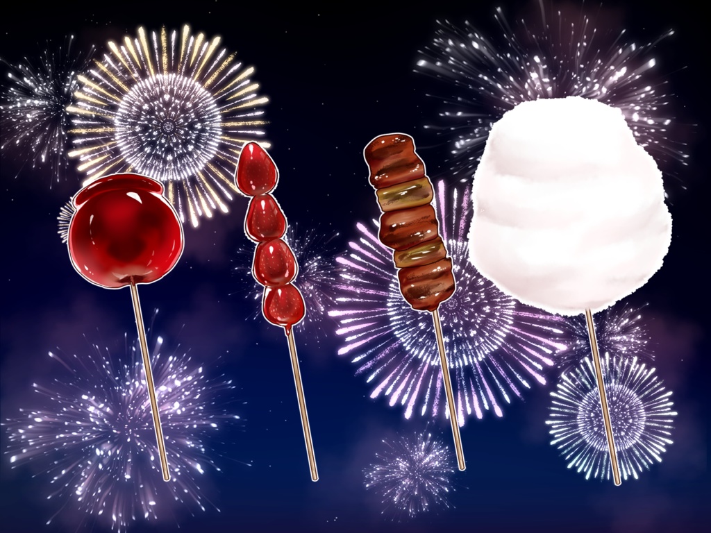 【手素材】お祭りセット 4種【商用利用料金込】