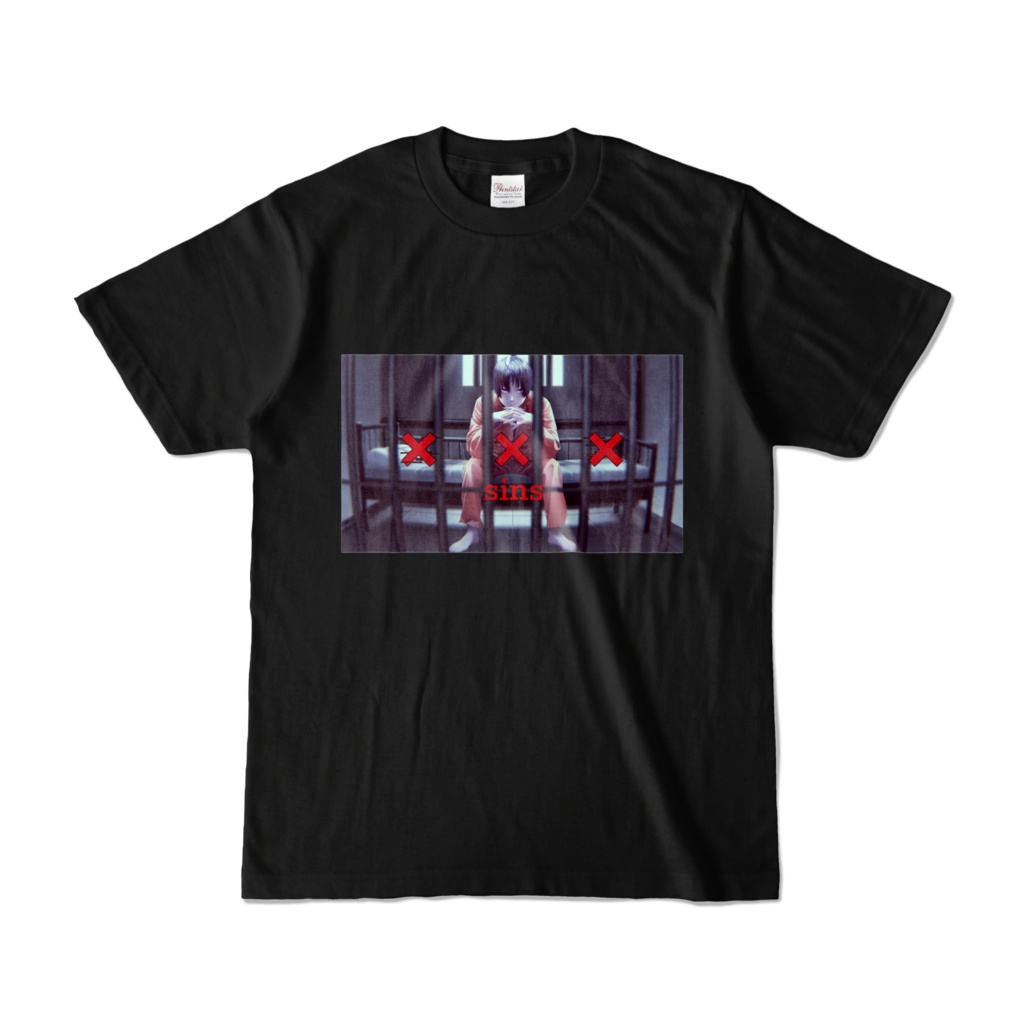sins カラーTシャツ　ブラック