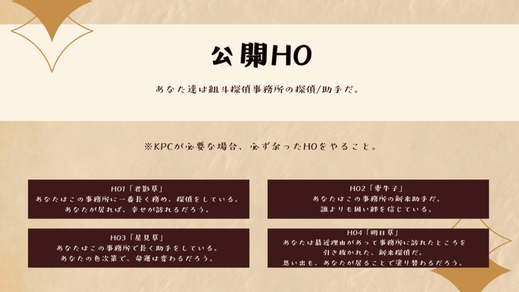 【CoC】組斗探偵事務所の事件簿【シナリオ】