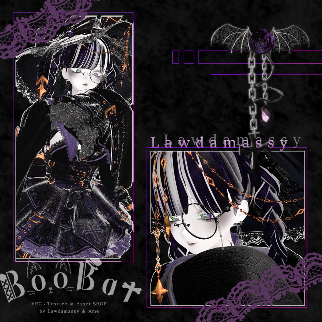 【20アバター対応】♰🦇 Rascal Rose 🌹♰【ボディピアス】