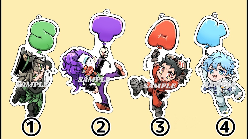 【New】アクリルキーホルダー(風船ぶらさがりSTAK)