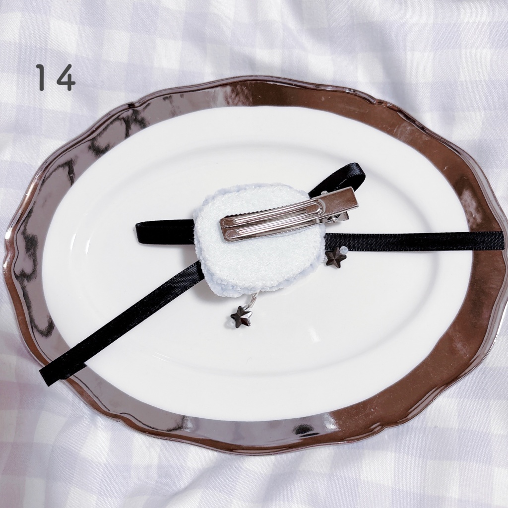 毛糸のヘアクリップ②