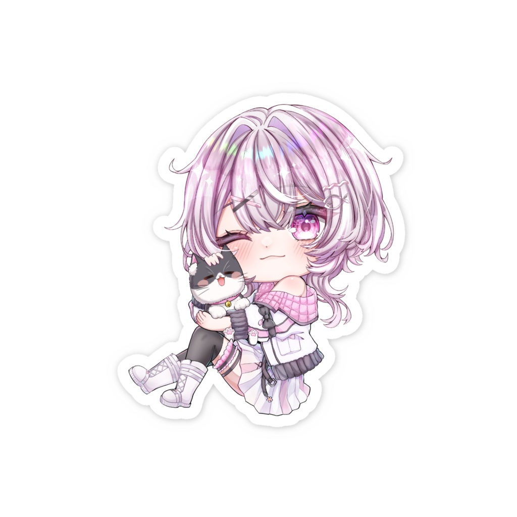 姫咲あみSDイラストステッカー