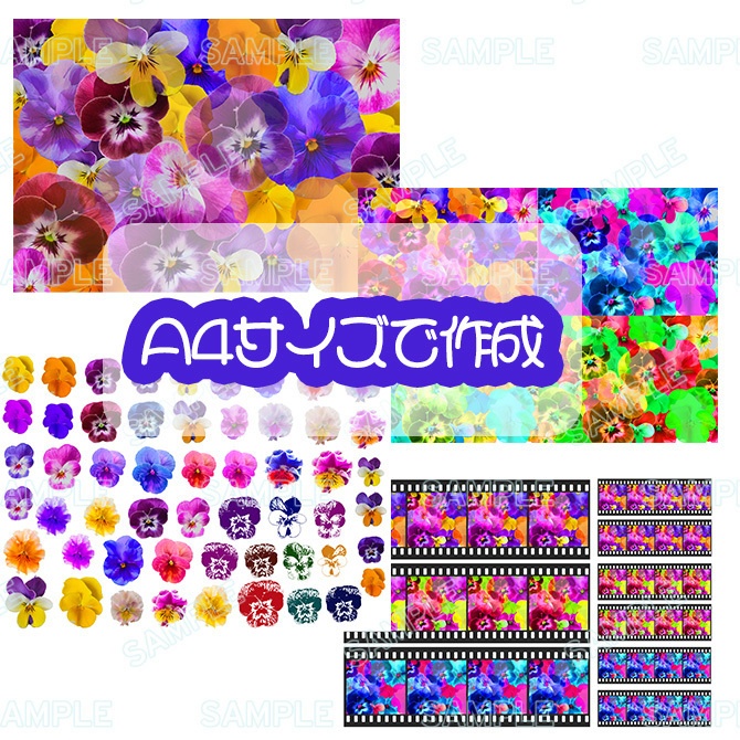 パンジー素材の詰め合わせ