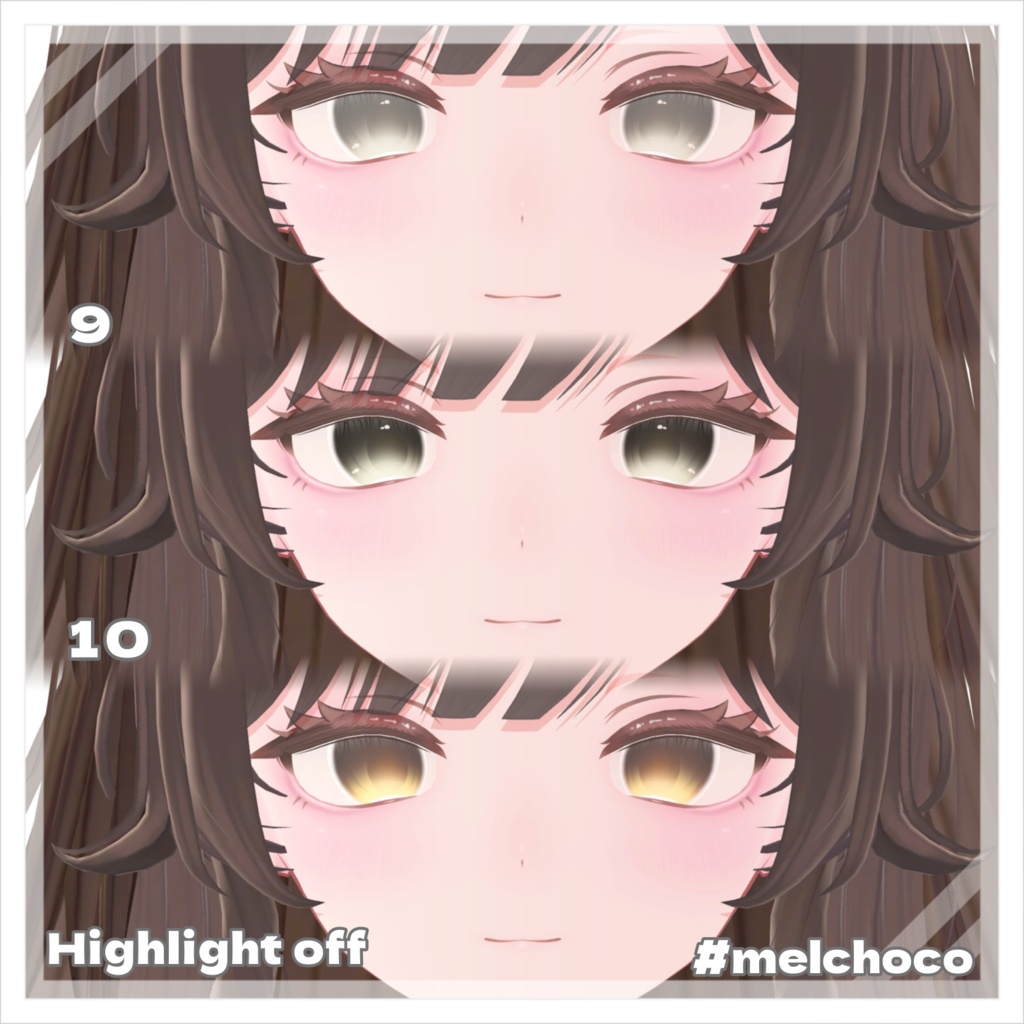 【 無料有 】Simple Eyetexture & Eyelash texture【 Luchika 】