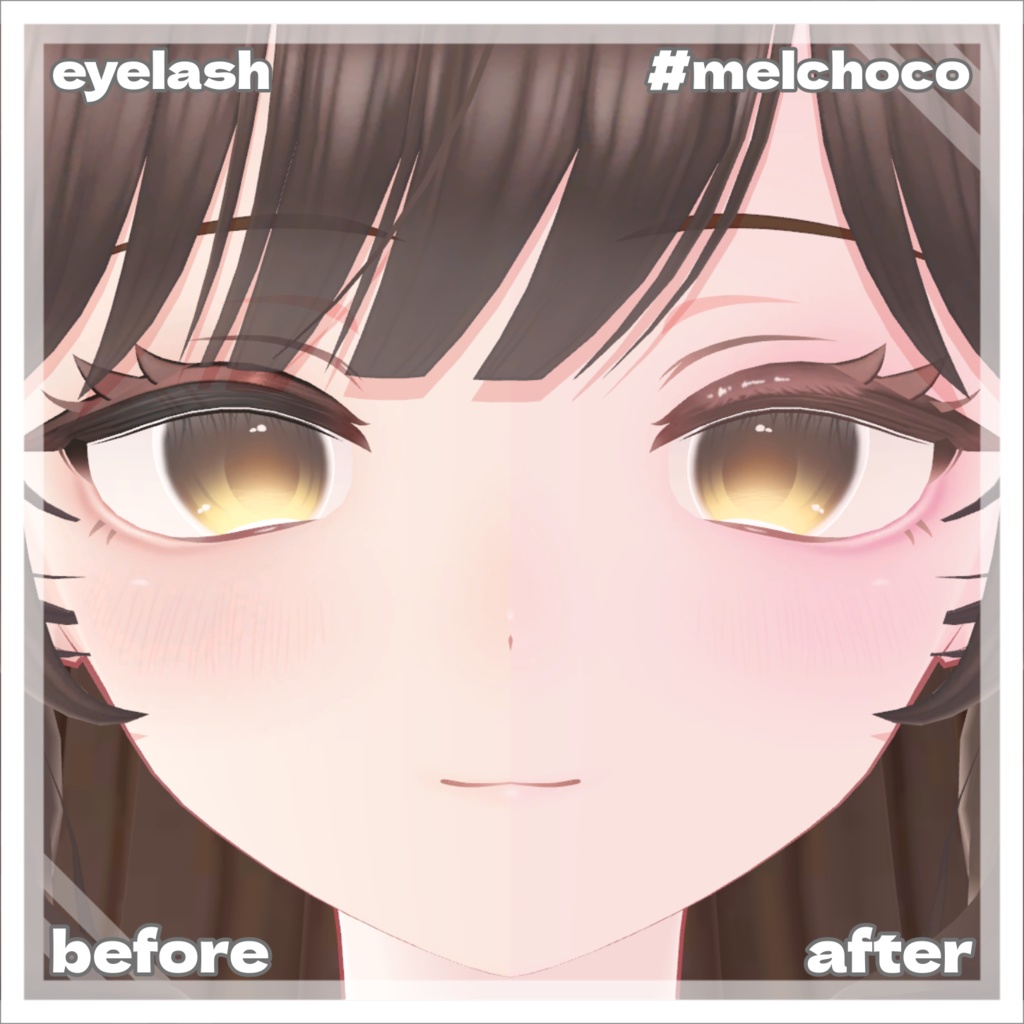 【 無料有 】Simple Eyetexture & Eyelash texture【 Luchika 】