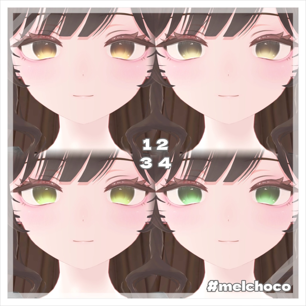 【 無料有 】Simple Eyetexture & Eyelash texture【 Luchika 】