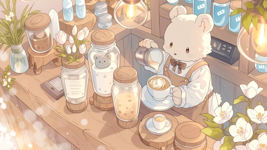 フリーBGM「こもれびのクマカフェ」配信・作業・勉強
