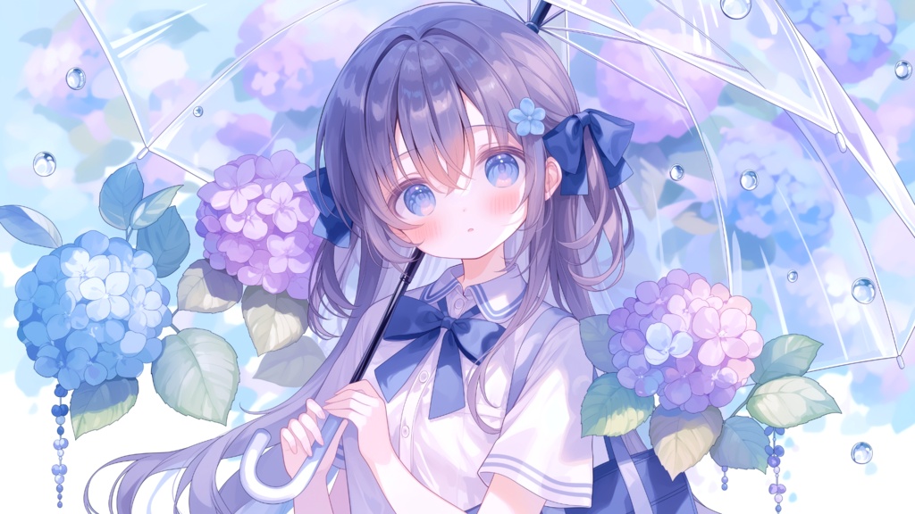 フリーBGM「雨あがりの紫陽花」配信・作業・勉強
