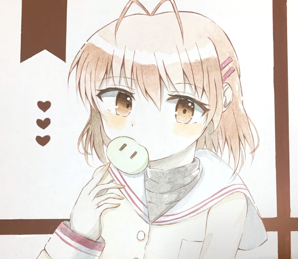 古河渚 バレンタインver 色紙