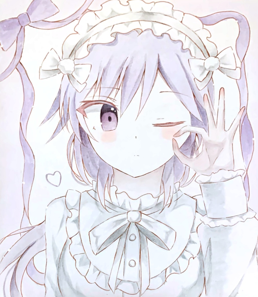 水織静久 地雷系風ver.色紙(チェキ風イラストカード付)