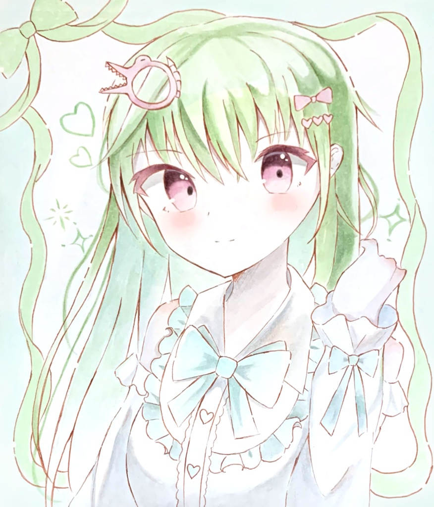 野村美希 地雷系風ver.色紙(チェキ風イラストカード付)