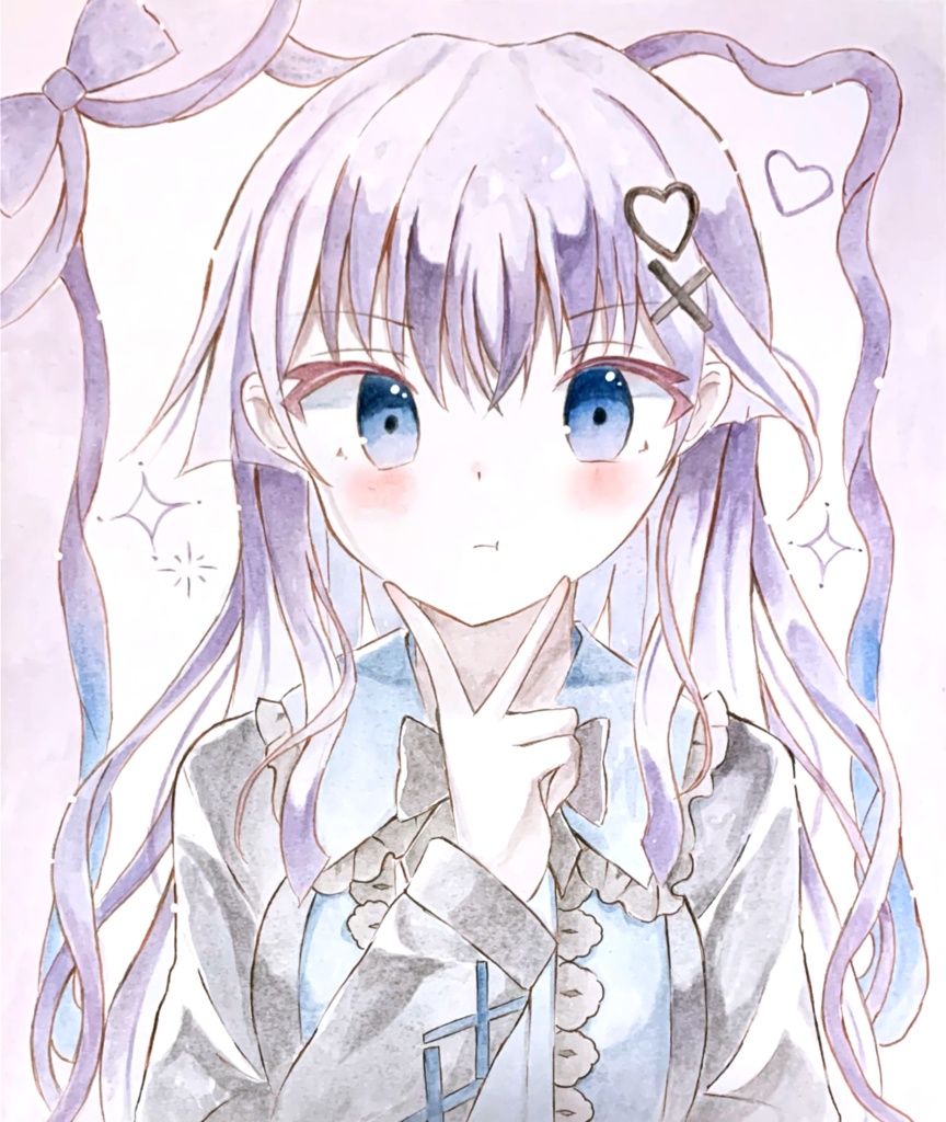 空門藍 地雷系風ver.色紙(チェキ風イラストカード付)