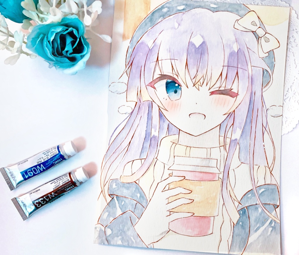 空門藍/原画A5