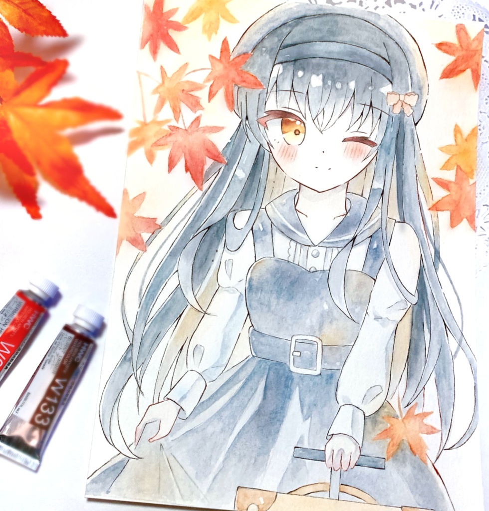 久島鴎(秋服ver.)/原画A5