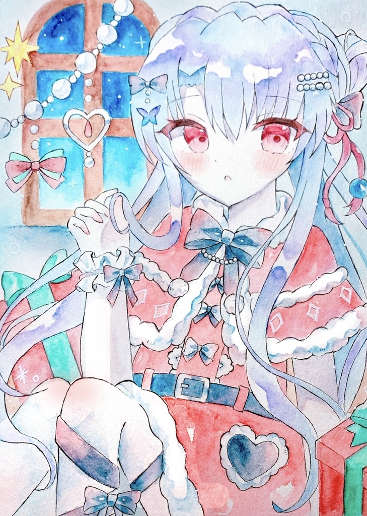 SummerPockets 空門蒼クリスマスver.セット/原画A5 缶バッチ
