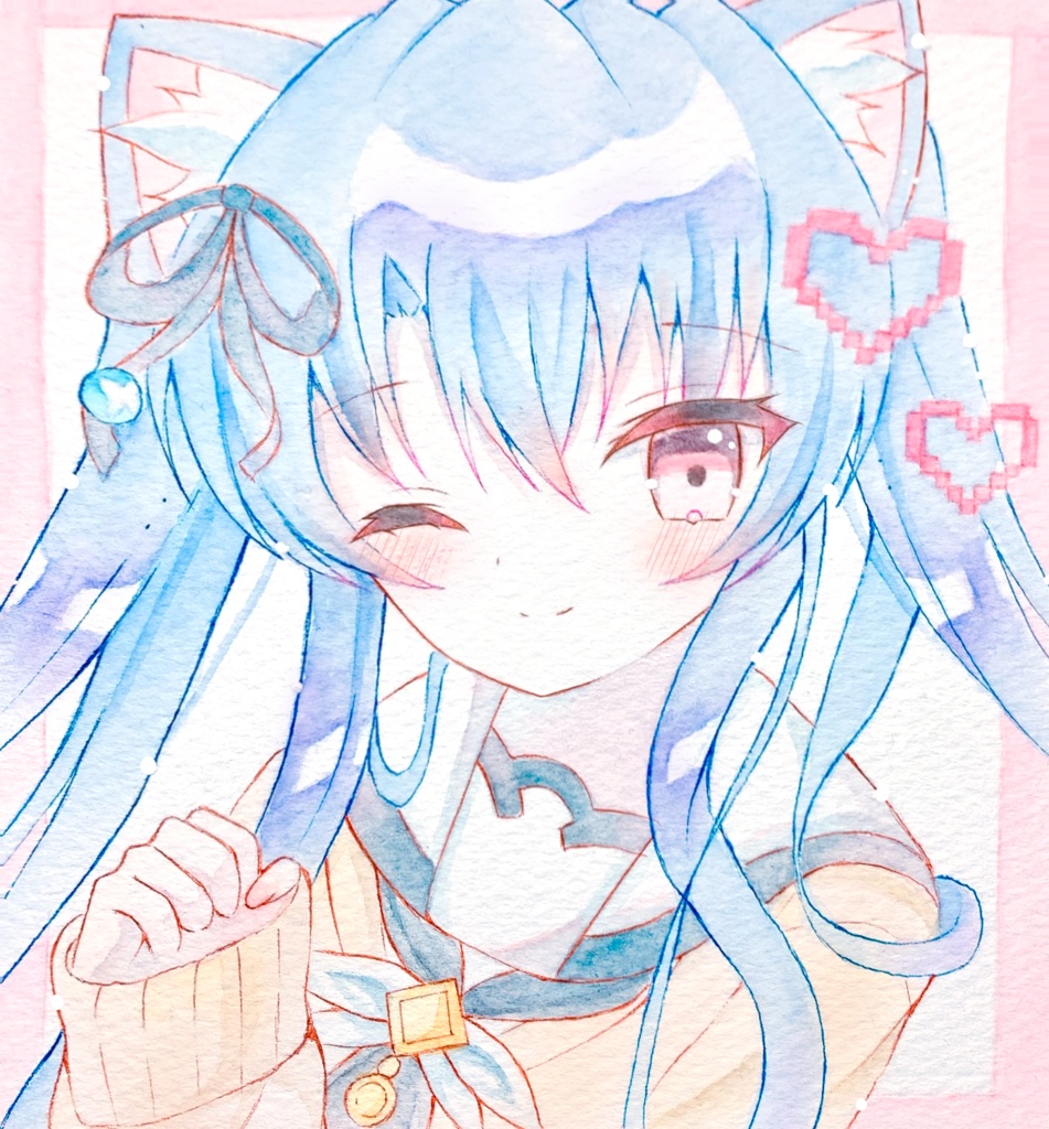 空門蒼(猫耳ツインテver.)/色紙