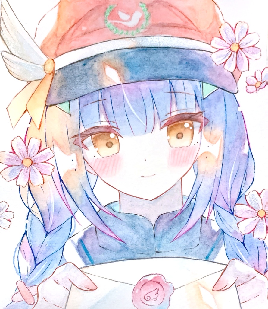 白渡小詠/色紙(12.1×13.6)