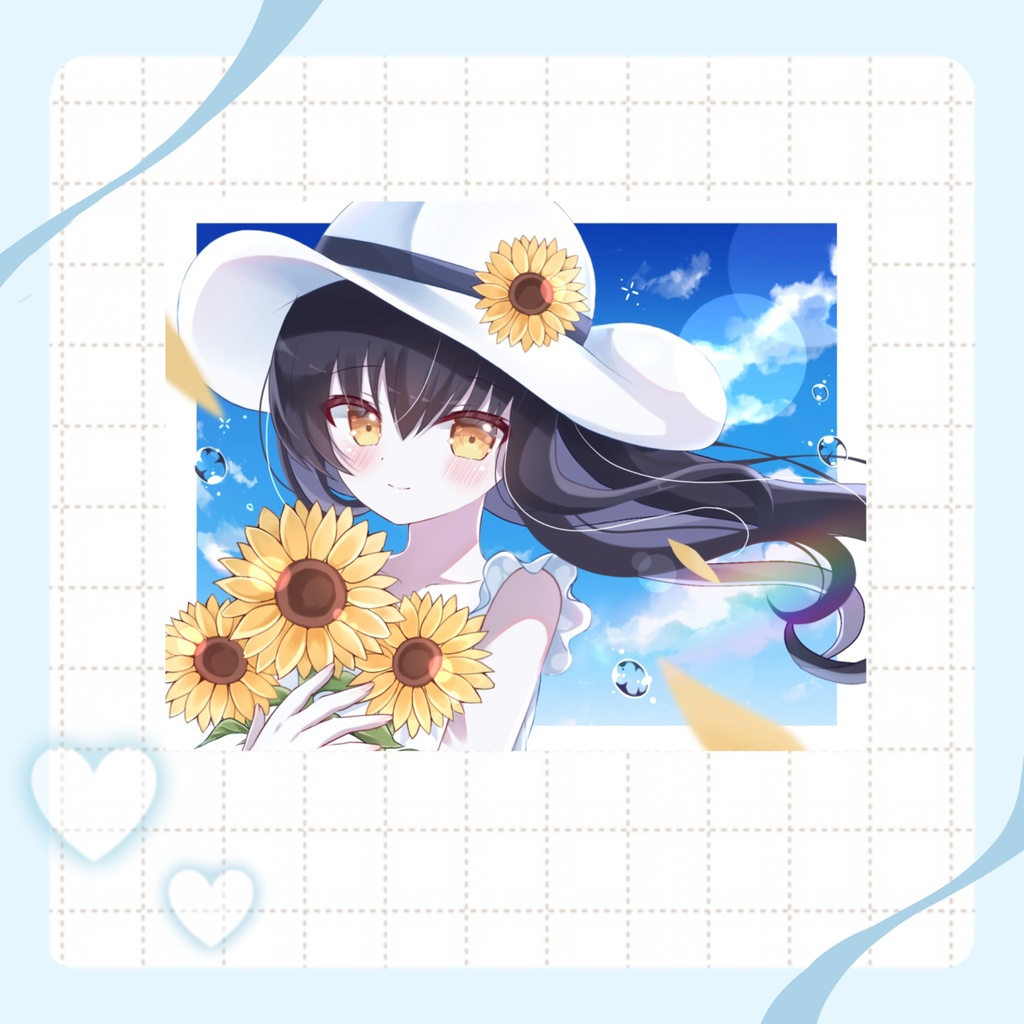 久島鴎/缶バッジ チェキ風ミニイラストカード
