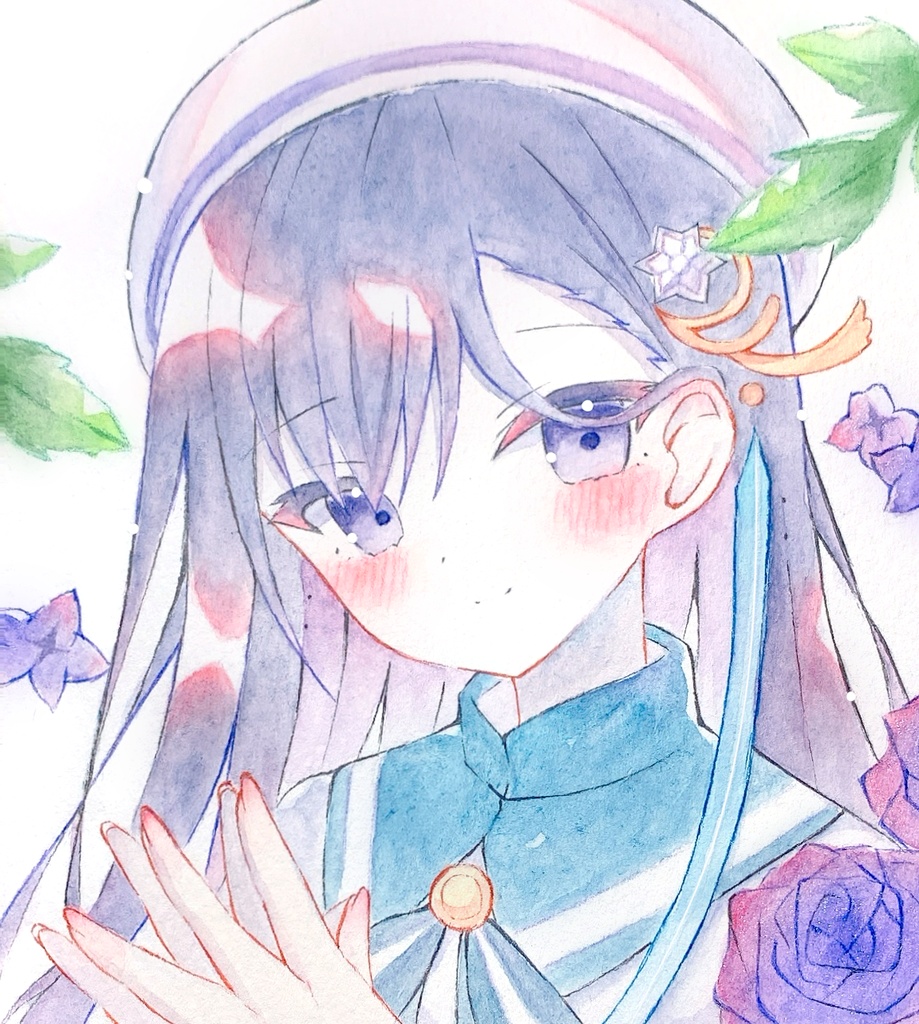 速川六花/色紙(13.6×12.1)