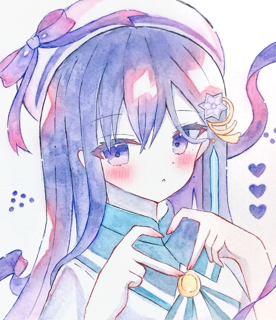 速川六花/色紙(13.6×12.1)