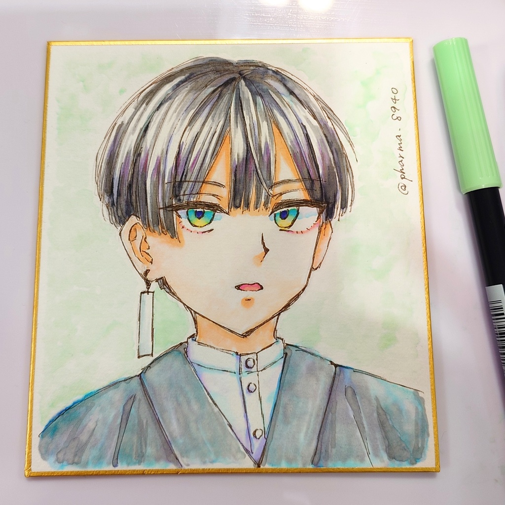 アナログ原画 ミニ色紙