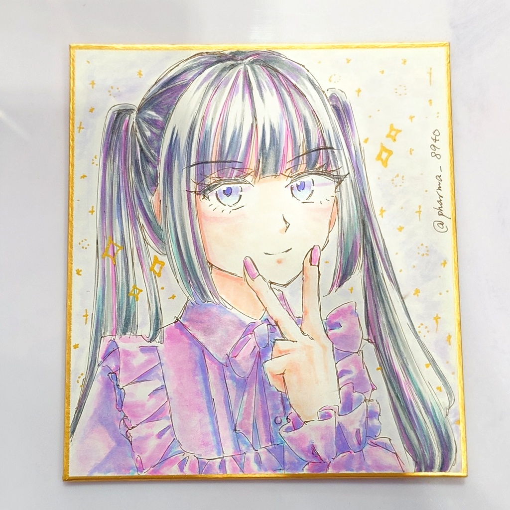 アナログ原画 ミニ色紙