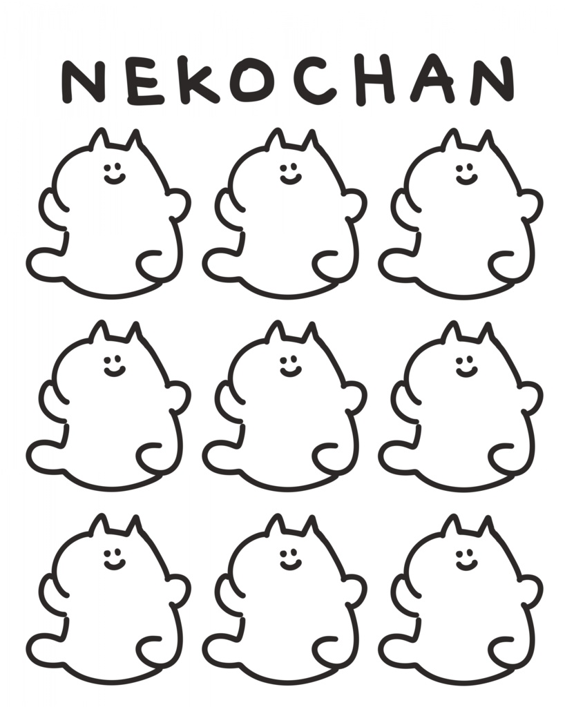 NEKOCHANティーシャツ しろ