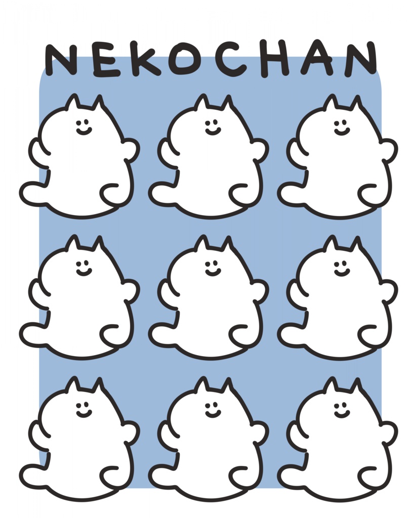 NEKOCHANティーシャツ あお