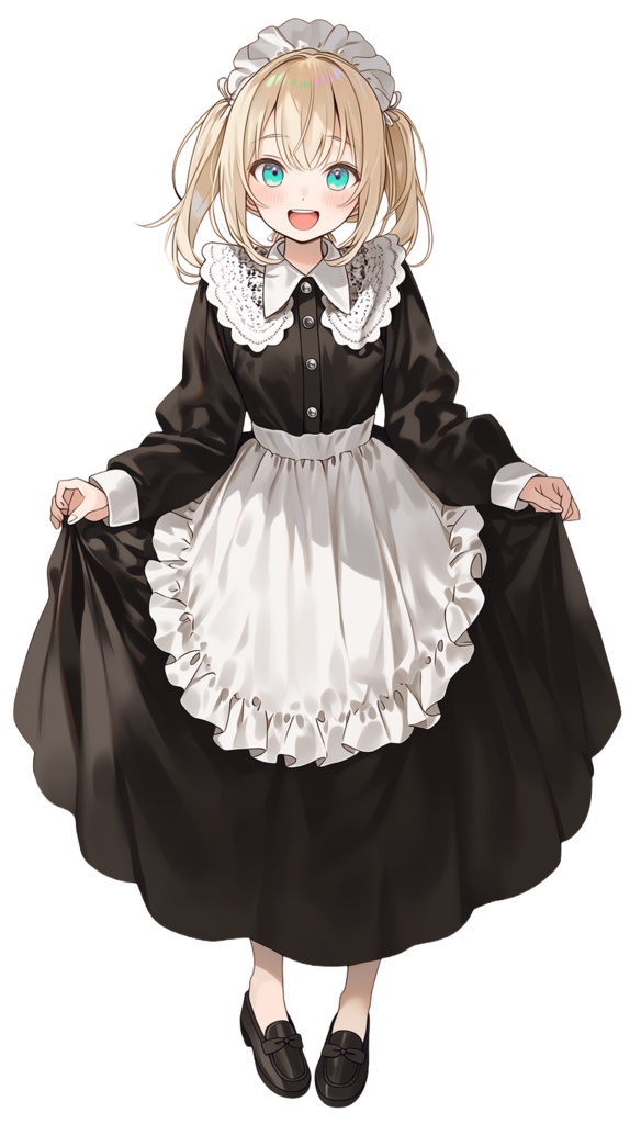 【無料版あり・表情差分17種】立ち絵素材#04_メイド【金髪】