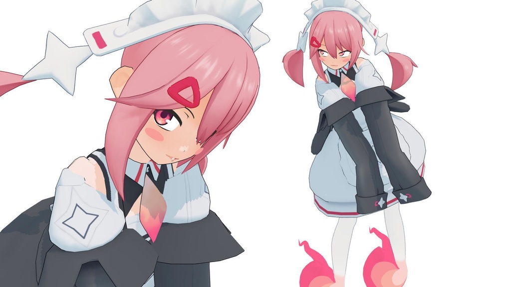 [無料pmx]カコちゃん3Dモデル_すけ式v2.1 -  ユーステラ[U-Stella Inc.] - 2/6