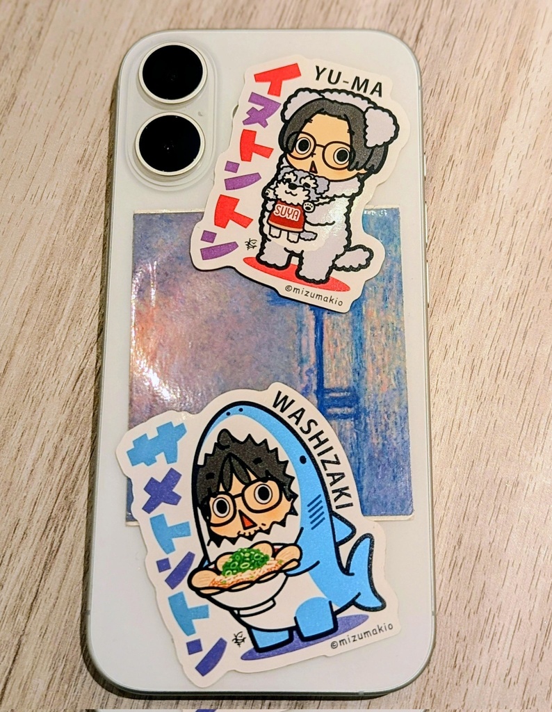 水マキオ制作ステッカーセット〈サメトントン&イヌトントン〉