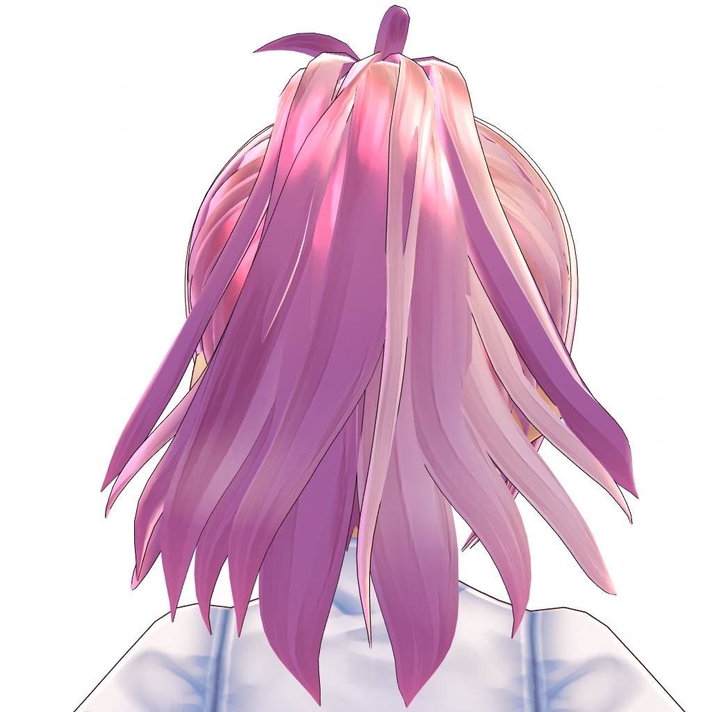 【VRoid正式版対応】【改変自由】三つ編みぐるりんポニテ