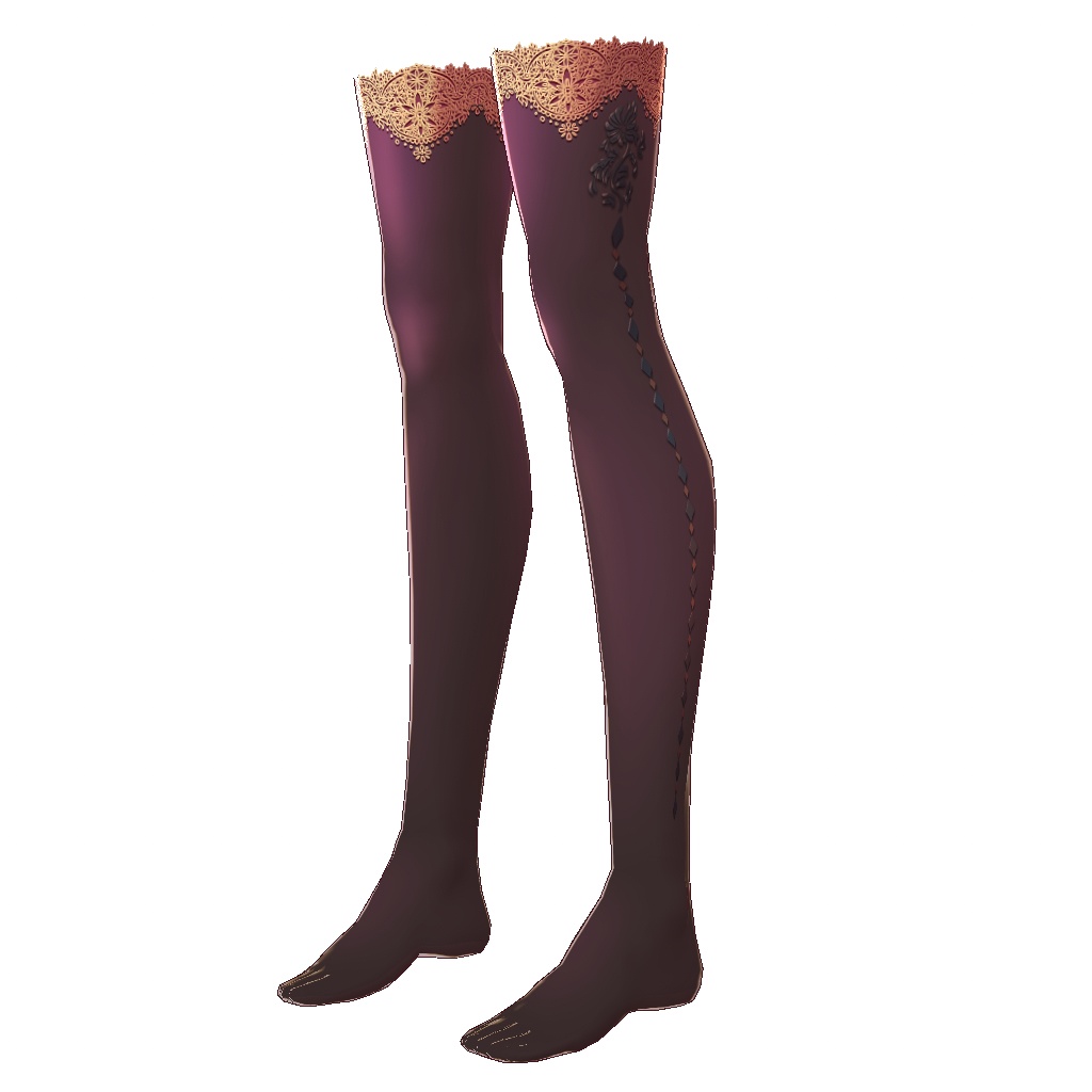 【VRoid】【無料版あり】【改変自由】民族衣装風ニーソックス+アームカバーテクスチャ