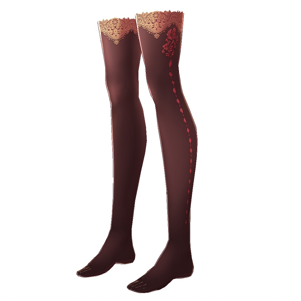 【VRoid】【無料版あり】【改変自由】民族衣装風ニーソックス+アームカバーテクスチャ