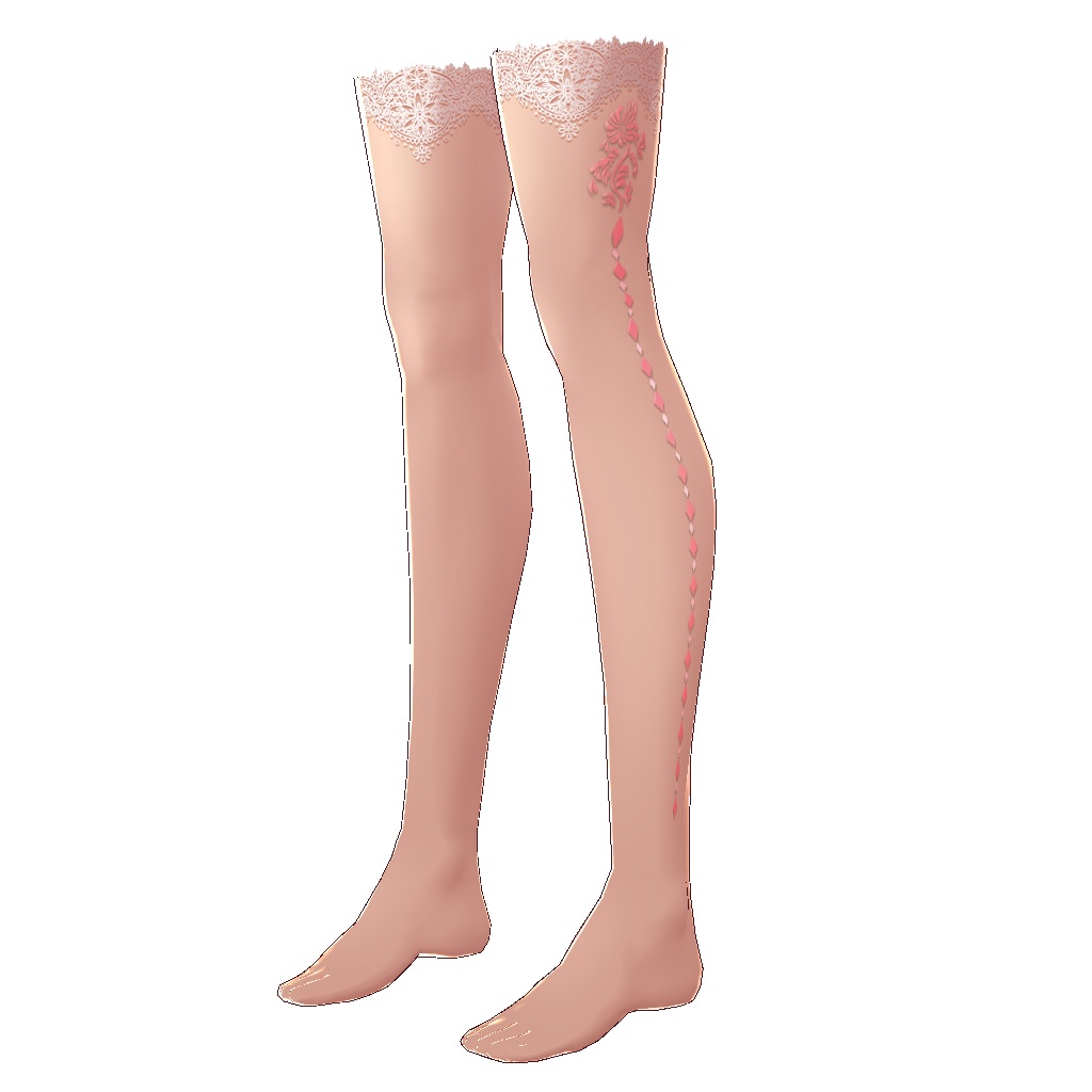 【VRoid】【無料版あり】【改変自由】民族衣装風ニーソックス+アームカバーテクスチャ