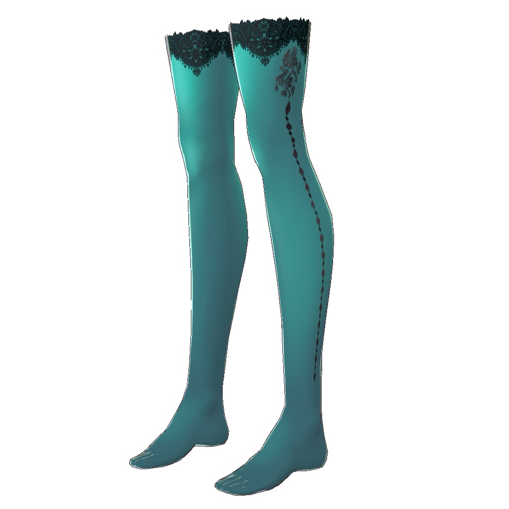 【VRoid】【無料版あり】【改変自由】民族衣装風ニーソックス+アームカバーテクスチャ