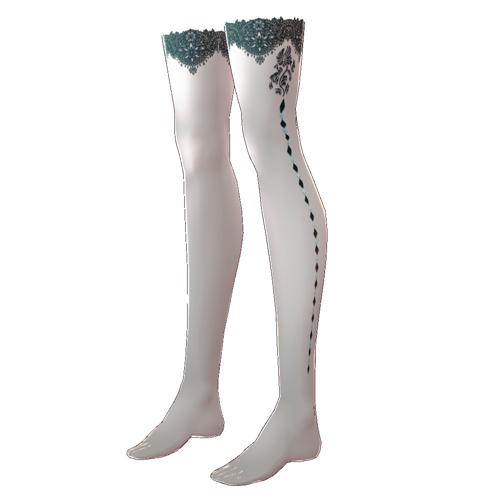 【VRoid】【無料版あり】【改変自由】民族衣装風ニーソックス+アームカバーテクスチャ