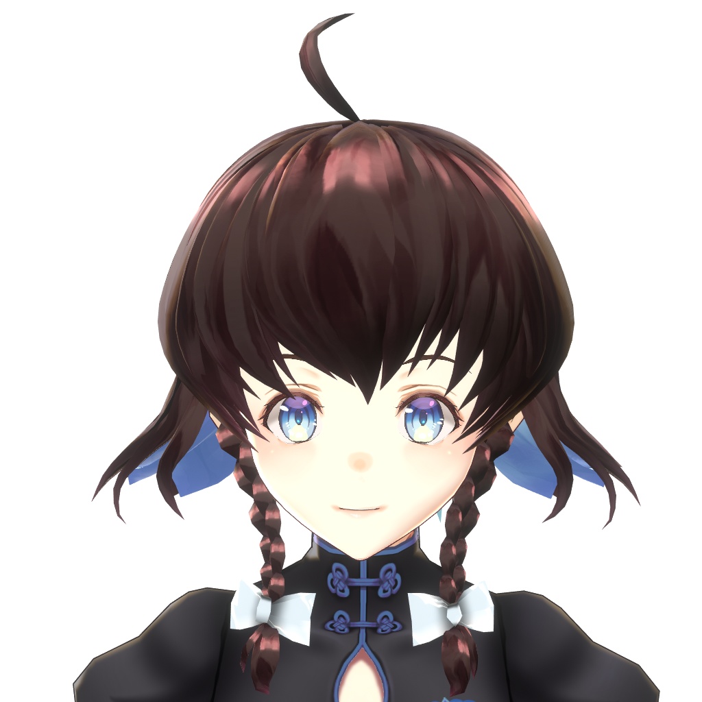 【VRoid正式版対応】【無料】【改変自由】インナーカラー入りおさげ