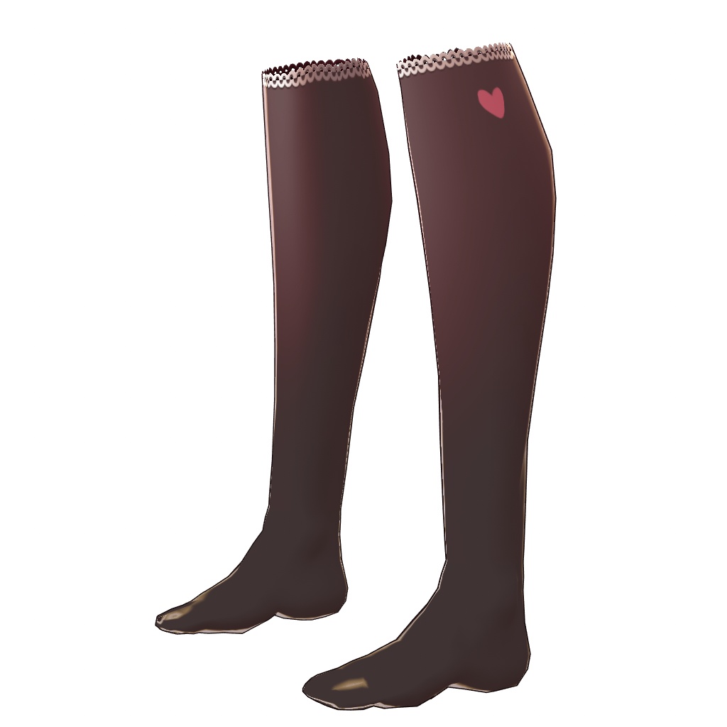 【VRoid】【無料版あり】【改変自由】ハートポイントソックス