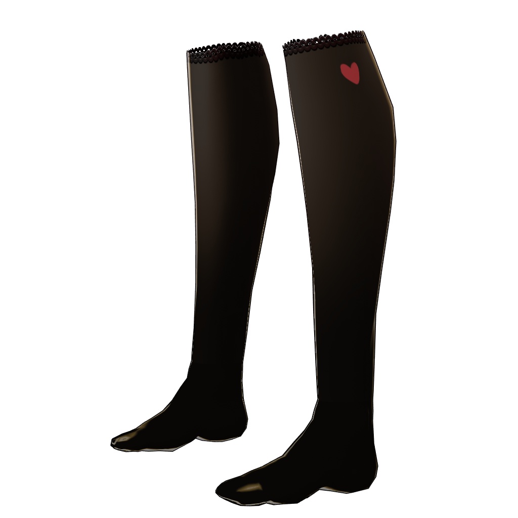 【VRoid】【無料版あり】【改変自由】ハートポイントソックス