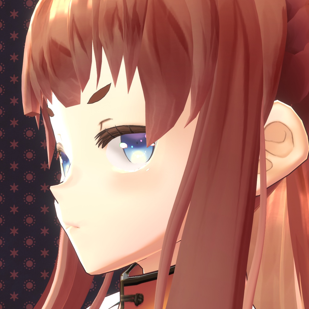 【VRoid】【改変自由】イラスト風ジト目顔+瞳18色+素体セット