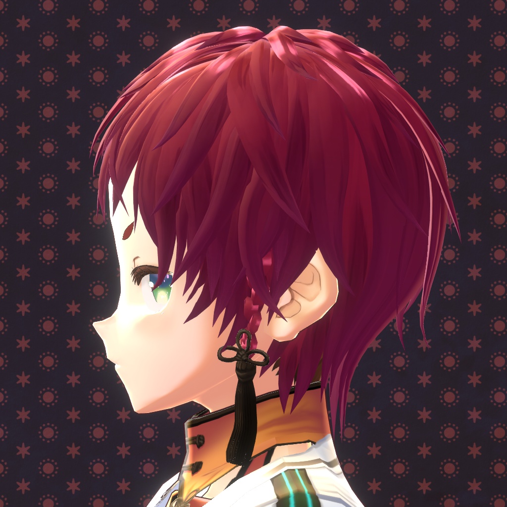 【VRoid正式版対応】【改変自由】タッセル飾り付きショートヘア