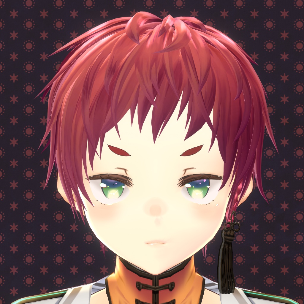 【VRoid正式版対応】【改変自由】タッセル飾り付きショートヘア