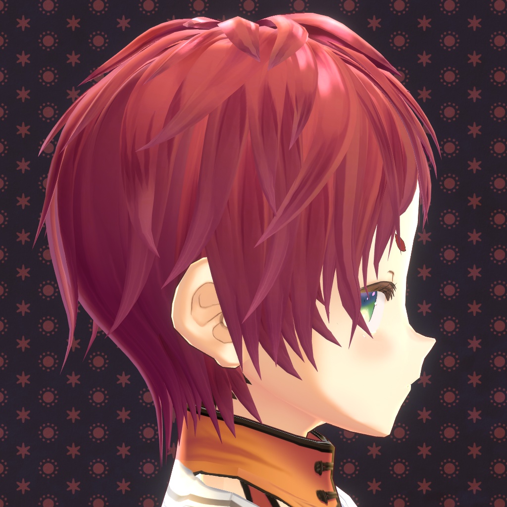 【VRoid正式版対応】【改変自由】タッセル飾り付きショートヘア